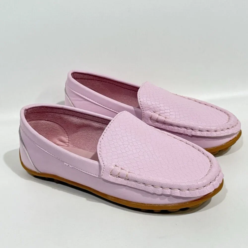Girls Boys Loafers Slip On Flats Kids Comfort Party Lightweight Moccasins Sz 3.5